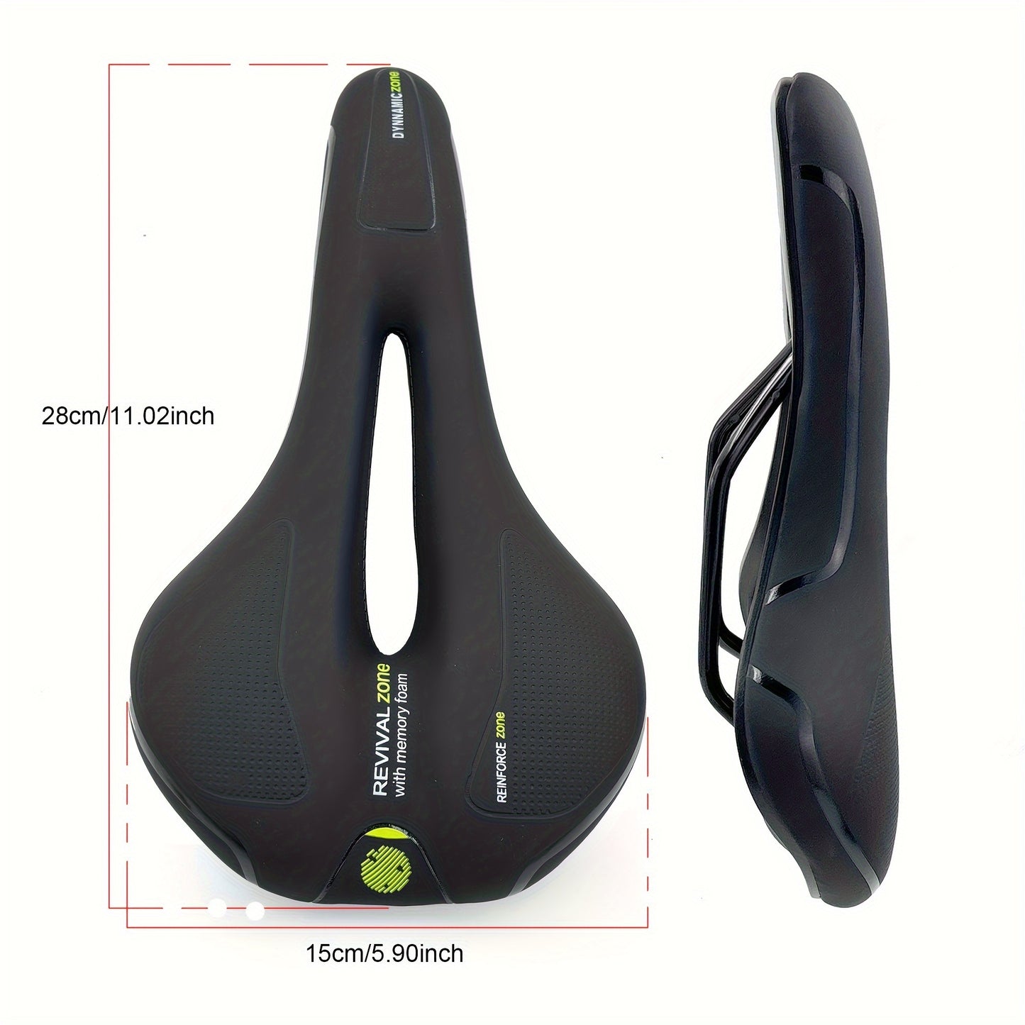 ARTOROO Comfort Bike Saddle - Soft Faux Leather & Stainless Steel, Hollow Design for Shock Absorption, Fits Mountain & Road Bikes