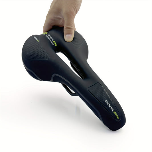 ARTOROO Comfort Bike Saddle - Soft Faux Leather & Stainless Steel, Hollow Design for Shock Absorption, Fits Mountain & Road Bikes